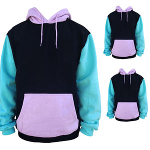 High Quality Eco-Friendly Lightweight Breathable Polyester/Cotton Fleece Double-Layer Oversized <b>Pullover</b> Hoodie Long <b>Men's</b> - Product Image 2