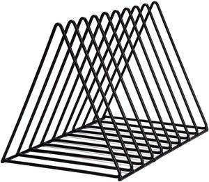 Triangle Metal Newspaper Magazine Rack Desktop <b>Book</b> Holder File Organizer Document <b>Storage</b> Stand <b>for</b> Office Table and Desk - Product Image 5