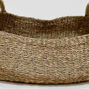 Decorative <b>Seagrass</b> Woven <b>Basket</b>, Eco-Friendly Multifunction Decorative Rectangle Organizer for Home, <b>Laundry</b> and Plant Use - Product Image 6