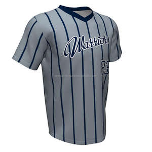 Jersey de Béisbol Personalizado OEM con Nombre de Equipo, Nombre de Jugador, Número, 100% Poliéster, Transpirable, Elástico, Talla Grande, Antibacterial, de Secado Rápido - Product Image 5