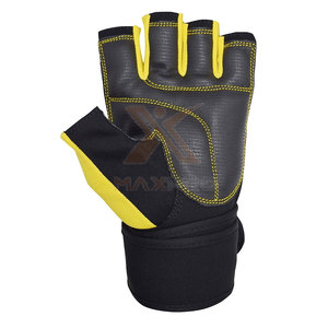 Factory Direct Sale Leather Gym Fitness Gloves Half <b>Finger</b> Non-Slip Adjustable Wrist <b>Strap</b> Unisex - Product Image 4