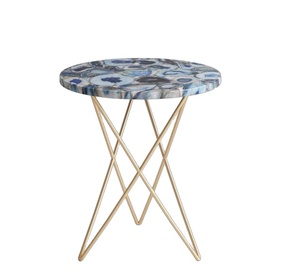 Traditional Style Agate <b>Coffee</b> <b>Table</b> Gemstone <b>Set</b> Home Furniture for Living Room Dining Bedroom Kitchen Decor - Product Image 1