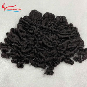 Producto de elección caliente Cabello humano crudo vietnamita rizado birmano doble dibujado Sin enredos Sin desprendimiento Sin precio al por mayor sintético - Product Image 5