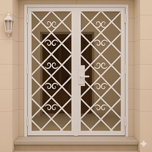 KHP Traditional Wrought Iron Security Door Manual <b>Swing</b> Exterior Entry Metal Gate Decorative Finished Surface Anti-Theft Design - Product Image 2