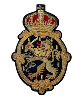 Parche/Insignia de Lujo con Hilo de Oro y Lentejuelas Bordadas con Logotipo Personalizado, con Imperdible y para Coser, Resistente al Agua, Efecto 3D en Relieve para Ropa