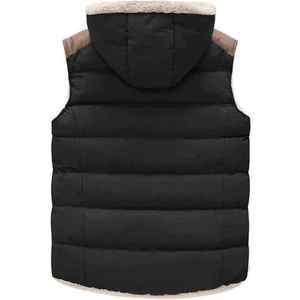 Men Custom Canvas Waterproof Breathable Eco-Friendly Casual Plus Size Puffer Vest Jacket Sleeveless V-neck Zipper Closure 420g - Product Image 2