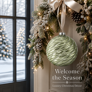 Vinita Impex - Adorno Navideño de Cristal Verde Salvia Moderno y Lujoso de 3 Pulgadas, Decoración Colgante para Árbol, Ecológico y Festivo - Product Image 4