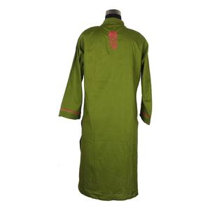 DRL017Chicken Embroidered Long <b>Kurta</b> Indian Cotton Tunic Floral <b>Top</b> Holiday Clothed Size S, M, L, XL, XXL Indian Designer Cotton - Product Image 2