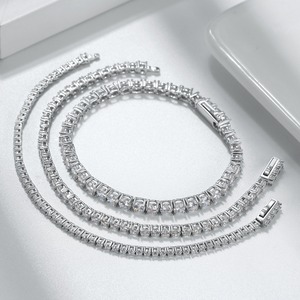 RINNTIN SB128 Fine Jewelry Quality Pulsera 925 Sterling Silver Bracelet Cubic Zirconia CZ Diamond Tennis Bracelet <b>for</b> Women <b>Men</b> - Product Image 1