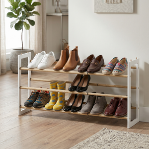 DIY 3 Tier Modern Portable Metal <b>Shoe</b> <b>Storage</b> Shelf <b>Rack</b> Freestanding Design - Product Image 1