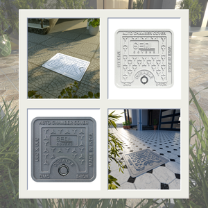 10*10นิ้ว FRP Square Manhole COVER โหลด5ตันสำหรับห้องระบายน้ำอเนกประสงค์ใช้250*250มม. - Product Image 2