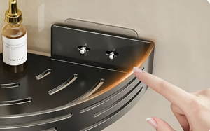 Estante de Esquina para Baño de Acero al Carbono Vietnamita, Organizador Triangular de Pared sin Perforaciones - Product Image 4