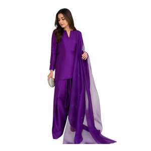 Traditional Indian Style Anarkali Punjabi Suit with Georgette Designer Dupatta Long Sleeves Indian &amp; Pakistani <strong>Sets</strong> for Women - Product Image 1