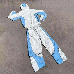 2026 Custom Colorblock Windbreaker Set Unisex Lightweight Hooded Tracksuit Streetwear Sportswear Jogging Suit 2 Piece Track Suit - Product Image 2