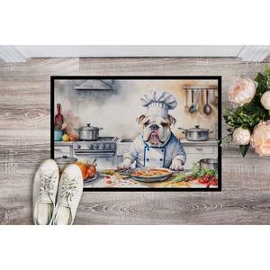Nouveau Paillasson Chef Bulldog Anglais Paillasson Antidérapant Lavable Low Pile 18H X 27W Tapis d'Entrée Intérieur et Extérieur - Product Image 2