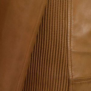 Chaqueta de Motociclista de Cuero Genuino Personalizada, Diseño Sólido, para Otoño/Primavera/Invierno, Estilo Urbano con Letras - Product Image 4