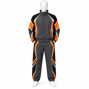 Mens Nylon Windbreaker Tracksuit Baggy Fit Streetwear Full Zip Jacket Wide Leg <b>Pants</b> Custom Logo Private Label Apparel Suppliers - Product Image 3