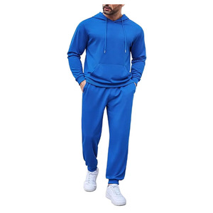 Custom Men's Winter Hooded Solid Color Breathable Lightweight Tracksuit Drawstring <b>Jacket</b> Regular Fit Pants Quick Dry Sports Gym - Product Image 3