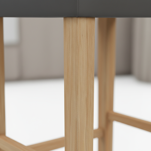 Tabouret de bar moderne en cuir PU sans dossier, tabouret de comptoir rembourré pour cuisine - Product Image 5