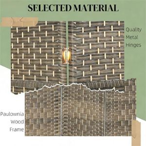 4 Divisori Pieghevoli per la Privacy, Eleganti Paraventi Separatori - Product Image 2