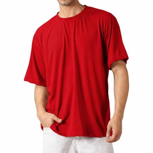T-shirts pour hommes à manches courtes, col rond, respirants, surdimensionnés, décontractés, couleur unie, 100% coton tricoté, design personnalisé - Product Image 6