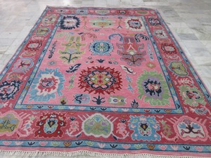 Masnuaat-e-Hind Hand Knotted Modern Wool <b>Rug</b> Non-Slip Backing Floral Pattern Medium <b>Pile</b> Medium <b>Thickness</b> Commercial Home Use - Product Image 5