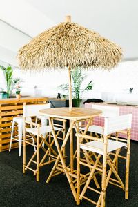 Boho Outdoor Patio <b>Umbrellas</b> & Bases Natural High Quality Palm Leaf <b>Umbrella</b> with Bamboo Base Made by Vietnamese Manufacturer - Product Image 5
