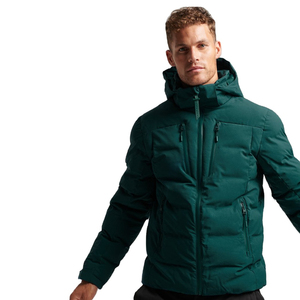 BRAKEWALL CLOTHING CO <b>Men's</b> Winter Puffer <b>Jacket</b> with Hood Waterproof Breathable <b>Canvas</b> Shell Polyester Filling Streetwear Style - Product Image 4