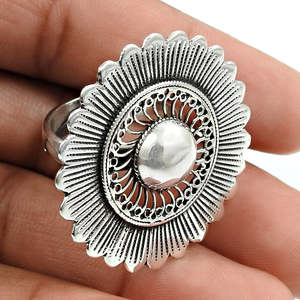 Pretty <b>Adjustable</b> <b>Ring</b> Made From Solid 925 Sterling Silver Bulk Wholesale Fine Quality Bohemian Jewelry At Wholesale Price - Product Image 3