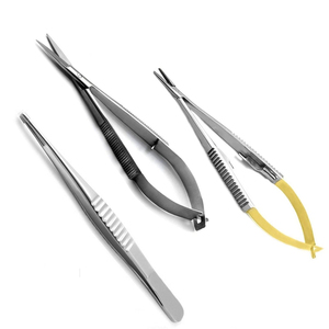 Kit de Microcirugía: Portaagujas Castroviejo, Tijeras Quirúrgicas Noyes, Pinzas De Backey - Product Image 1