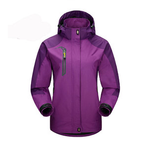 Chaqueta Cortavientos Impermeable para Mujer, Chaqueta Softshell de Poliéster Ligera, Impermeable con Capucha para Senderismo y Viajes - Product Image 3