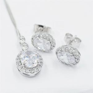 New Design Classic Oval Shape Rhodium Plated <b>Silver</b> Moissanite <b>Stud</b> 4 Layers Plated Gold Quality for Women's Anniversary - Product Image 5