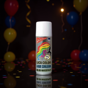 Spray de Color de Cabello LACA CAPILAR WHITE de Un Solo Uso, Party Popper & Spray - Product Image 2