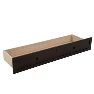 Lit Murphy en bois de pin taille Queen avec station d'alimentation et panneau décoratif en rotin couleur expresso - Product Image 5