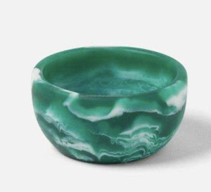 Cuenco de resina personalizado para cocina y mesa, ensaladera de resina, nuevo diseño, cuenco de resina para servir, vajilla mixta rosa y Blanca hecha a mano - Product Image 5