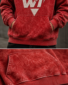 Conjunto de Ropa Urbana para Hombre, Sudadera con Capucha Estilo Desgastado, Algodón Lavado, Talla Grande, Premium, para Uso Diario - Product Image 2