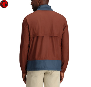 Chaqueta Cortavientos Color Block para Hombre, con Media Cremallera, Tipo Anorak, con Capucha y Logotipo Frontal, Transpirable, para Invierno, Uso Casual al Aire Libre - Product Image 2