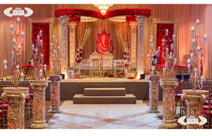 Jodha Akbar-decoración de boda deslumbrante, mandril dorado para eventos, bodas - Product Image 3