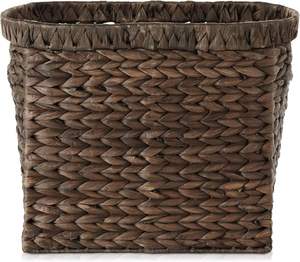 Paniers de rangement en jacinthe d'eau écologiques de haute qualité avec poignées pour vêtements, style rustique, multi-usages, maison, bureau, salon - Product Image 3