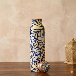 The Pink Celebration Dancers Pure Copper Water Bottle with Enamel Finish and Cartoon Women Design Portable Travel <b>Drinkware</b> - Product Image 4
