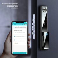 Cerradura Inteligente para Puerta de Aleación de Aluminio con Wi-Fi, Cámara HD, Huella Dactilar/Contraseña/Tarjeta/Control Remoto/Desbloqueo Facial, Alarma Antirrobo, Aplicación Tuya