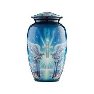 Modern High Quality Metal Cremation <b>Urn</b> <b>Large</b> Size for Human and Pet Ashes Decorative Funeral Memorial Container At Lowest Price - Product Image 1