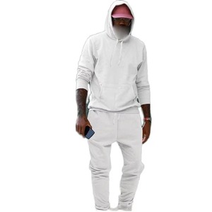 Conjunto Deportivo Personalizado de Dos Piezas en Oferta, 100% Algodón, Corte Ajustado, Ropa Deportiva Urbana para Hombre, Opciones de Impresión Personalizada - Product Image 1