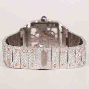 Montre en diamant de qualité supérieure en gros avec bracelet en acier inoxydable, montre-bracelet de luxe à quartz avec logo personnalisé pour homme, usage quotidien - Product Image 4