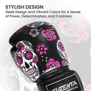 Nouveaux gants de boxe en cuir à scratch pour l'entraînement, avec support de poignet auto-agrippant, pour sparring et frappe sur sac de frappe. - Product Image 3