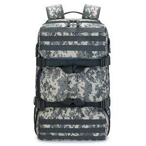Sac à dos tactique à motif camouflage, système MOLLE, capacité 36-56L, extérieur en nylon, fermeture à glissière, unisexe, utilisation en extérieur - Product Image 3