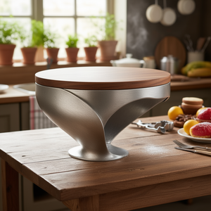 Soporte para Pasteles de Aluminio Hecho a Mano, Diseño Rising Rind, Soporte Metálico para Exhibición de Postres, Diseño Conceptual, Venta al por Mayor en India - Product Image 3