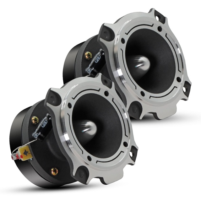 Car Audio 5-Core Aluminum Tweeter Speakers 600W Peak 12V Active 3.5 Inch Super Bullet Pair