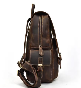 Genuine <b>Leather</b> Backpack <b>Bag</b> Business Laptop Hiking Rucksack Outdoor Travelling Backpack Large Big Capacity <b>Leather</b> Backpack - Product Image 2
