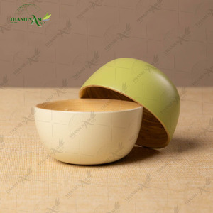 Eco-Friendly <b>Bamboo</b> Customized Salad Serving <b>Bowls</b> Disposable Handmade Lightweight Non-Toxic Classic Design Home Party Thanh Nam - Product Image 5
